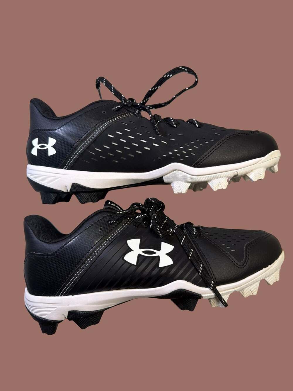 Under Armour Leadoff Low RM Molded Baseball Cleats Black White M6.5 W8